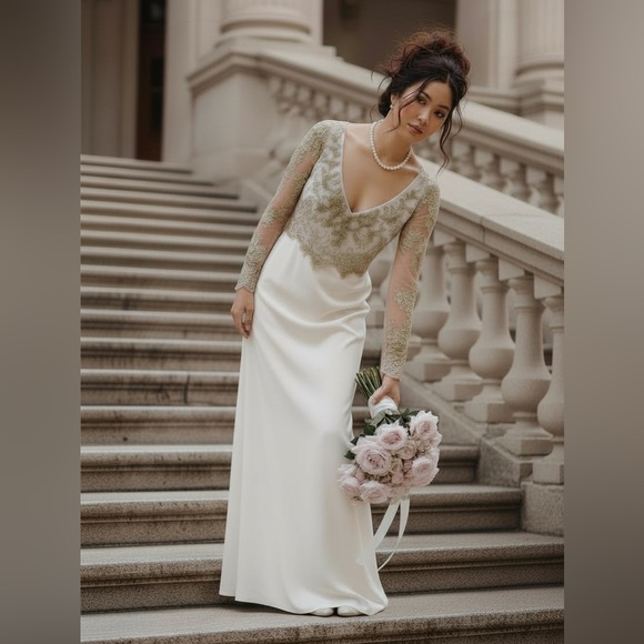 Badgley Mischka COUTURE beaded gown - Picture 1 of 10